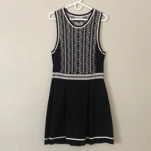 Rag & Bone Black & White Knit Mini Dress